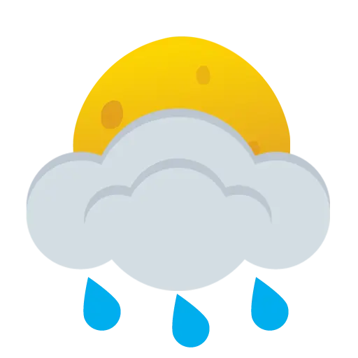 mäßiger bis starker Regenschauer